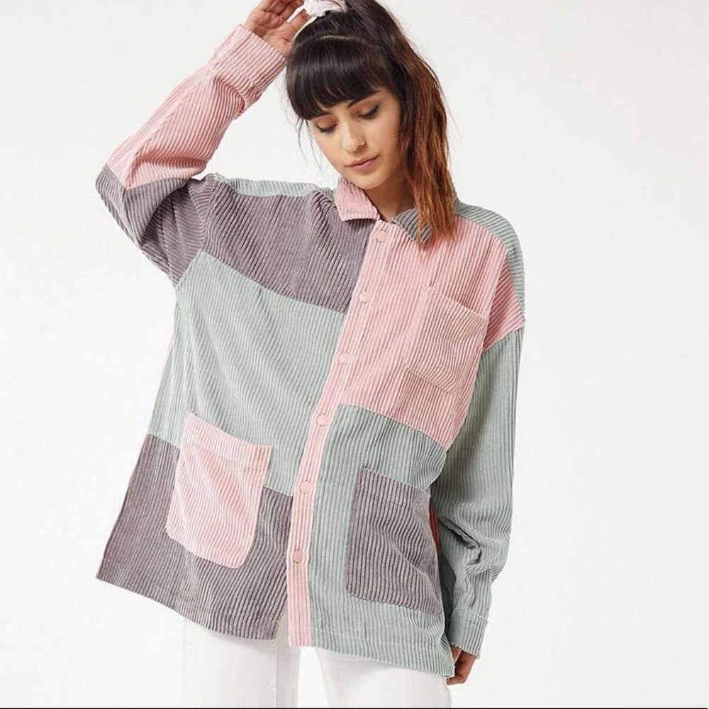Lazy Oaf Colorblock Corduroy Workwear Jacket
